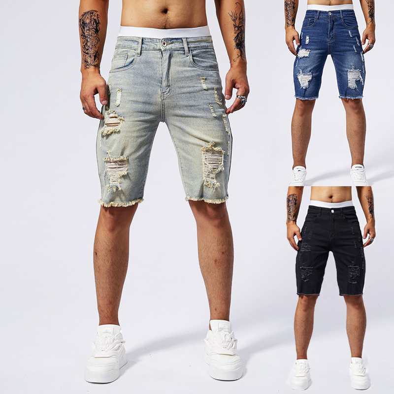 2025 Summer New Men's Ripped D - مراجعة Streetwear Brand For Men وسعره