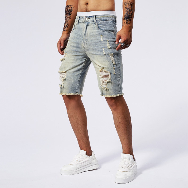 2025 Summer New Men's Ripped D - مراجعة Streetwear Brand For Men وسعره
