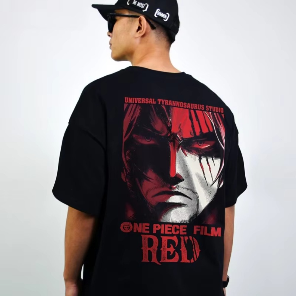 2025One Piece Red Graphic T Sh - مراجعة Streetwear Brand Japan وسعره