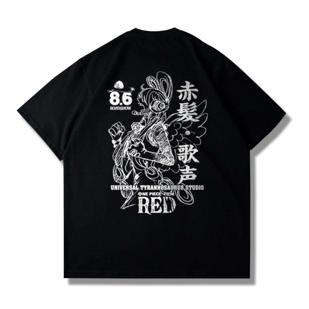 2025One Piece Red Graphic T Sh - مراجعة Streetwear Brand Japan وسعره