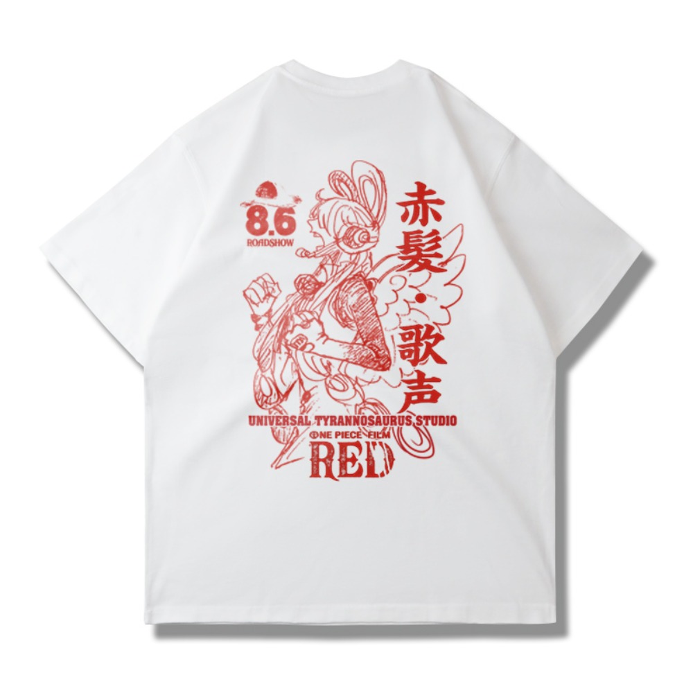 2025One Piece Red Graphic T Sh - مراجعة Streetwear Brand Japan وسعره