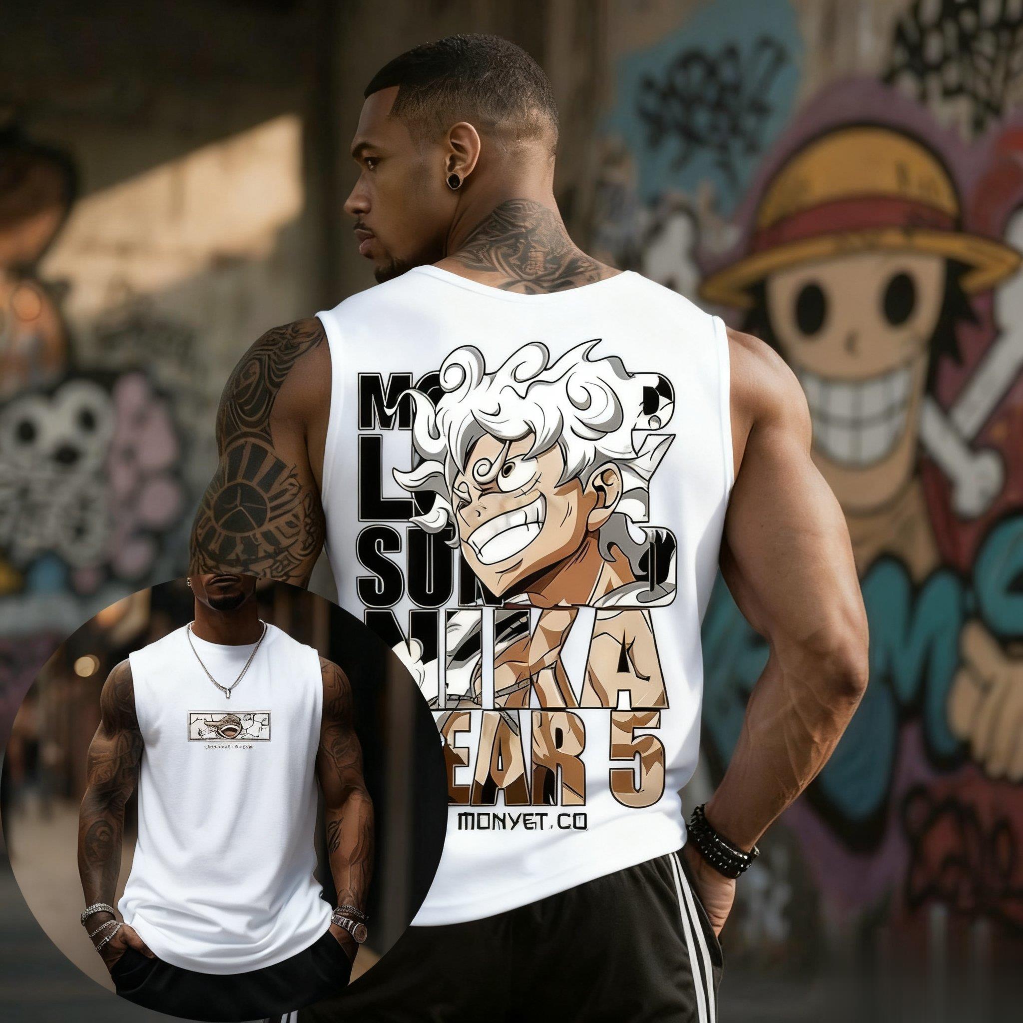 One Piece Luffy Gear 5 Tank To - مراجعة Streetwear Brand Japan وسعره