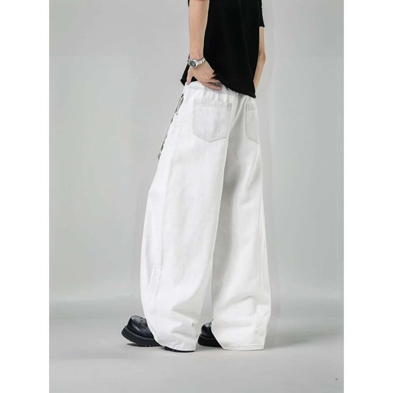Men's Loose Wide Leg Plaid Pan - مراجعة Streetwear Brand For Men وسعره